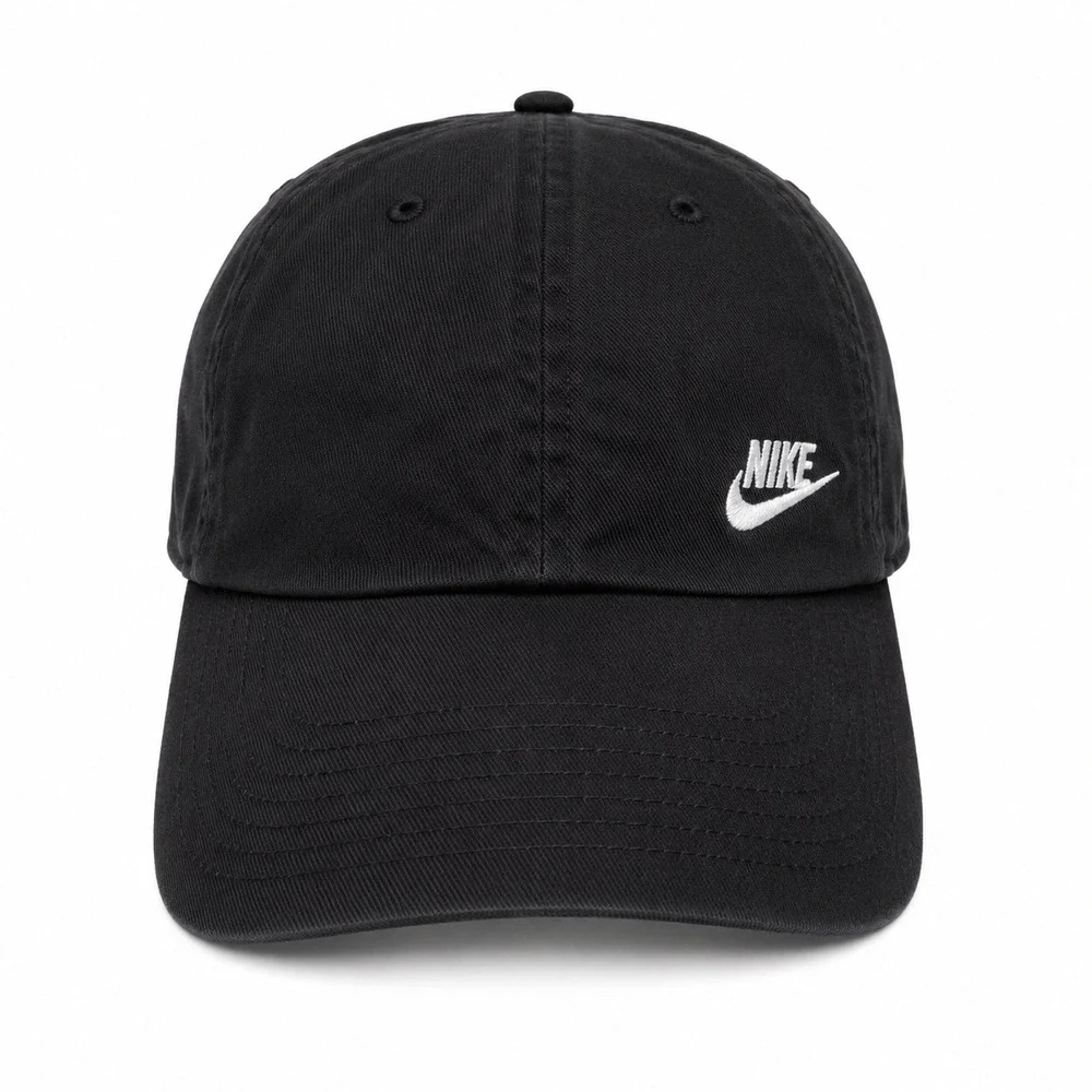 Nike One Size Hat Heritage86 Black Adjustable Futura Logo Dad Cap Strapback